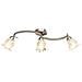 Lampadario Con Paralumi In Vetro Per 3 Lampadine E14 Tulipano - Foto miniatura 1