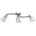 Lampadario Con Paralumi In Vetro Per 3 Lampadine E14 Tulipano - Foto miniatura 3
