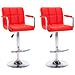 Sgabelli Da Bar 2 Pz Rossi In Similpelle - Foto miniatura 2