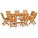 Set da Pranzo da Giardino 9 pz in Legno Massello di Teak - Foto miniatura 1