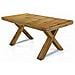 Tavolo In Legno Nobilitato Rovere Nodato Allungabile 180x100 Cm - 480x100 Cm (gambe X)  - Foto miniatura 1