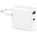 Carica Batterie Da Rete 25w Usb-c + Usb-a Fast Charger Power Delivery | Bianco - Foto miniatura 1