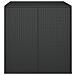 Contenitore Da Giardino In Rattan Pe 100x97,5x104 Cm Nero - Foto miniatura 2