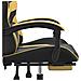 Sedia Da Gaming Con Poggiapiedi Nero E Oro In Similpelle - Foto miniatura 3