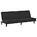 Divano Letto Con Portabicchieri In Velluto Nero - Foto miniatura 3