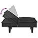 Divano Letto Con Portabicchieri In Velluto Nero - Foto miniatura 9