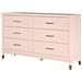 Westerleigh Comò Con 6 Cassetti In Mdf Rosa - Foto miniatura 1