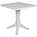 Tavolo Da Esterno Trani, Tavolo Quadrato Fisso, Tavolino Da Giardino Multiuso, 100% Made In Italy, 70x70h72 Cm, Bianco - Foto miniatura 1