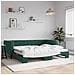 Divano Letto Con Letto Estraibile Verde Scuro 90x200cm Velluto - Foto miniatura 1