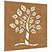 Decorazione Muro Da Giardino 55x55 Cm Albero In Acciaio Corten - Foto miniatura 2