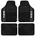 Set 4 Tappetini Neri Universali 2 Anteriori Con Logo E 2 Posteriori Per Auto In Moquette - Foto miniatura 1