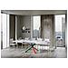 Tavolo Allungabile 90x130/390 Cm Volantis Telaio Gambe 4 Colori (b) - Bianco Frassino - Foto miniatura 3