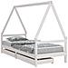 Giroletto Bambini con Cassetti Bianco 80x200cm Massello di Pino - Foto miniatura 2
