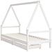 Giroletto Bambini con Cassetti Bianco 80x200cm Massello di Pino - Foto miniatura 3