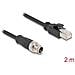 Cavo M12 codificato X a 8 pin maschio per RJ45 maschio PVC 2 m - Foto miniatura 3