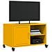 Mobile TV Giallo Senape 68x39x43,5 cm in Acciaio - Foto miniatura 4