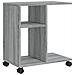 Tavolino Con Ruote Grigio Sonoma 50x30x55 Cm Legno Multistrato - Foto miniatura 2