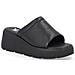 Black Casual Open Mules Ciabatte Pelle Scarpe Donna Nero Eu 37, W1551-00 - Foto miniatura 1