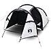 Tenda Campeggio a Tunnel 2 Persone Bianca Tessuto Impermeabile - Foto miniatura 1
