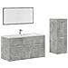 Set Mobili Da Bagno 3 Pz Grigio Cemento In Legno Multistrato - Foto miniatura 2