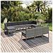Set Divani Da Giardino 10 Pz Con Cuscini In Polyrattan Grigio - Foto miniatura 8