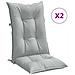Cuscini Sedia Schiena Alta 2 Grigio Mélange 120x50x7 Tessuto - Foto miniatura 1
