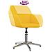 Sedia Da Ufficio Girevole Giallo Chiaro In Tessuto - Foto miniatura 5