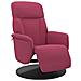 Poltrona Reclinabile con Poggiapiedi Rosso Vino in Velluto - Foto miniatura 1