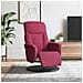 Poltrona Reclinabile con Poggiapiedi Rosso Vino in Velluto - Foto miniatura 2