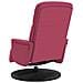 Poltrona Reclinabile con Poggiapiedi Rosso Vino in Velluto - Foto miniatura 5