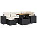Set Divani da Giardino con Cuscini 8 pz Nero Polyrattan Acacia - Foto miniatura 1