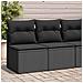 Set Divani da Giardino con Cuscini 2 pz Nero Polyrattan Acacia - Foto miniatura 2