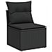 Set Divani da Giardino con Cuscini 2 pz Nero Polyrattan Acacia - Foto miniatura 4