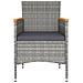 Set Bistrot Giardino 5 pz Polyrattan e Massello Acacia Grigio - Foto miniatura 4