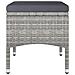 Set Bistrot Giardino 5 pz Polyrattan e Massello Acacia Grigio - Foto miniatura 6