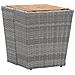 Set Bistrot Giardino 5 pz Polyrattan e Massello Acacia Grigio - Foto miniatura 7