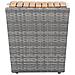 Set Bistrot Giardino 5 pz Polyrattan e Massello Acacia Grigio - Foto miniatura 8