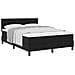 Letto con Box Spring e Materasso Nero 140x190 cm Tessuto - Foto miniatura 1