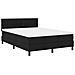 Letto con Box Spring e Materasso Nero 140x190 cm Tessuto - Foto miniatura 3