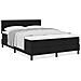 Letto con Box Spring e Materasso Nero 140x190 cm Tessuto - Foto miniatura 4