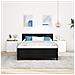 Letto con Box Spring e Materasso Nero 140x190 cm Tessuto - Foto miniatura 5