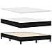 Letto con Box Spring e Materasso Nero 140x190 cm Tessuto - Foto miniatura 6