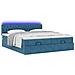 Struttura Letto Pouf con Materassi 180x200 cm Velluto - Foto miniatura 6