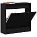 Mobile per Scarpe Nero Rovere 60x21x57 cm Legno Ingegnerizzato - Foto miniatura 3