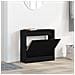 Mobile per Scarpe Nero Rovere 60x21x57 cm Legno Ingegnerizzato - Foto miniatura 4