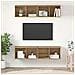 Mobile TV da Parete 4 pcs rovere artigianale 37 x 37 x 72 cm - Foto miniatura 2