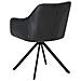 Set Di 2 Sedie Da Pranzo Lithia Tessuto Nero /bianco - Foto miniatura 6