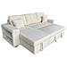Glasgow Divano Angolare Trasformabile A 4 Posti Con Cassettiera In Velluto A Coste Beige - Foto miniatura 4