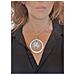 Collana Gd Coin Con Cerchio Placcato Argento - Foto miniatura 3