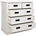 Cassettiera In Legno Bianco 80x40x80,5h - Foto miniatura 3